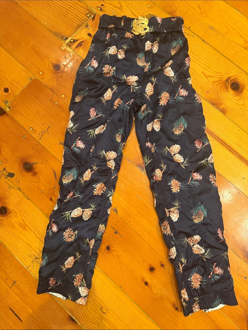Vintage lily Farouche women’s ski pants Pinecone-Print German size 2 (US 0)